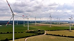 The 'Odervorland' wind farm is pictured in Jacobsdorf near Frankfurt an der Oder, Germany, Friday, June 25, 2021.