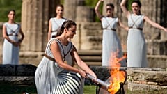 Greece Olympics Beijing Flame Lighting.