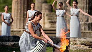 Greece Olympics Beijing Flame Lighting.