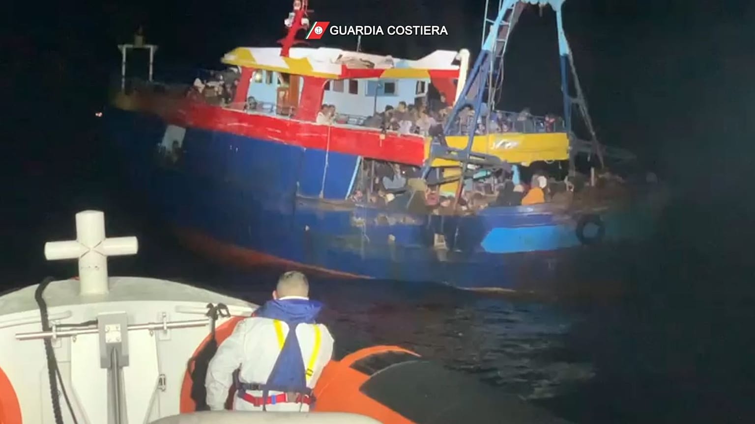 The two fishing boats were located off the coast of Sardinia.