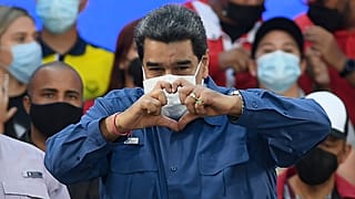 Le président vénézuélien, Nicolas Maduro, lors d'une marche marquant la Journée de la jeunesse, à Caracas, au Venezuela, samedi 12 février 2022.