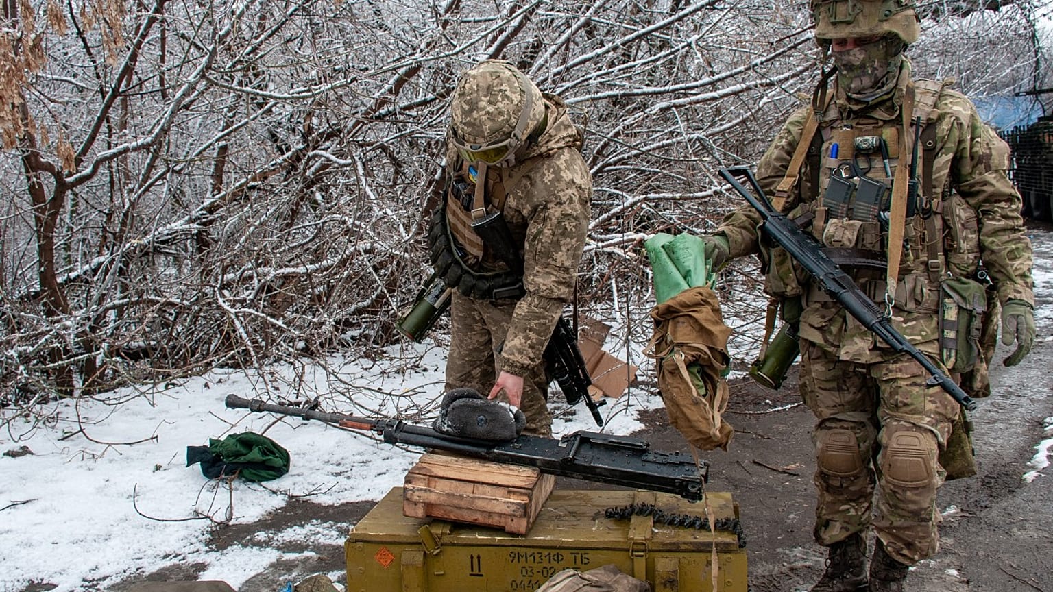 Ukrainische Soldaten in Charkiw im Osten der Ukraine