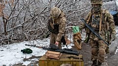 Ukrainische Soldaten in Charkiw im Osten der Ukraine