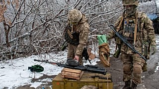 Ukrainische Soldaten in Charkiw im Osten der Ukraine