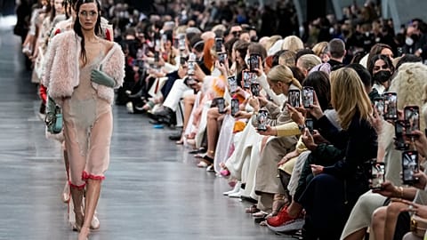 Bella Hadid leads models down the Milan runway for Fendi's show