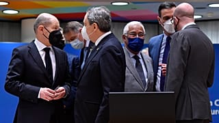 Die Regierungschefs von Deutschland, Italien, Portugal und Spanien sowie EU-Ratspräsident Charles Michel