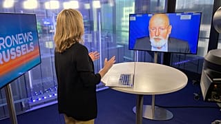 El vicepresidente de la Comisión Europea Frans Timmermans en un momento de la entrevista