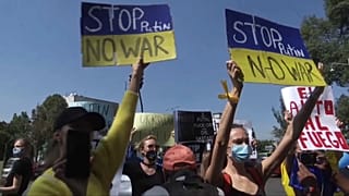 Protestas en México contra la invasión rusa de Ucrania