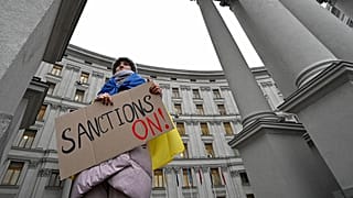 Демонстрация в поддержку антироссийских санкций.