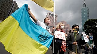 Антивоенные митинги в поддержку Украины в Тайване.