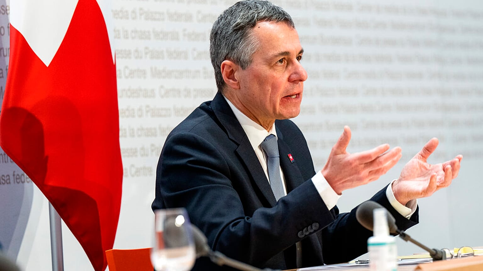 Schweizer Präsident Ignazio Cassis zu den Sanktionen gegen Russland