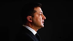 FILE - Ukraine's President Volodymyr Zelenskyy speaks during a media conference at an Eastern Partnership Summit in Brussels, Dec. 15, 2021.