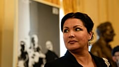 Russian soprano Anna Netrebko ahead of performance of Verdi's 'Macbeth' at the La Scala opera house Milan, Italy, Monday, Nov. 29, 2021.