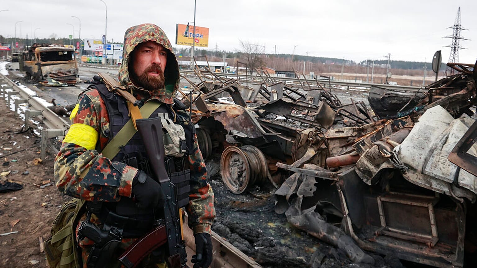 In einem Vorort der Hauptstadt der Ukraine