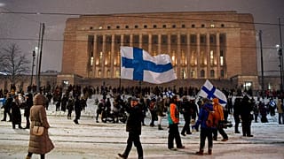 Protesta ante el parlemento de Finlandia (archivo)