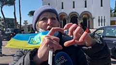 Los italianos donan productos de primera necesidad a los ucranianos