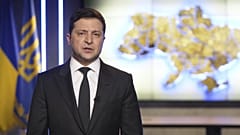 Archív fotó: az ukrán elnök a nemzethez szól Kijevben 