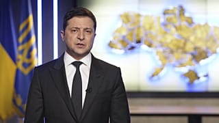Archív fotó: az ukrán elnök a nemzethez szól Kijevben 