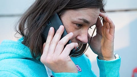 Marta Dropa, eine freiwillige Helferin in Lyon, die Hilfe für die Ukraine koordiniert