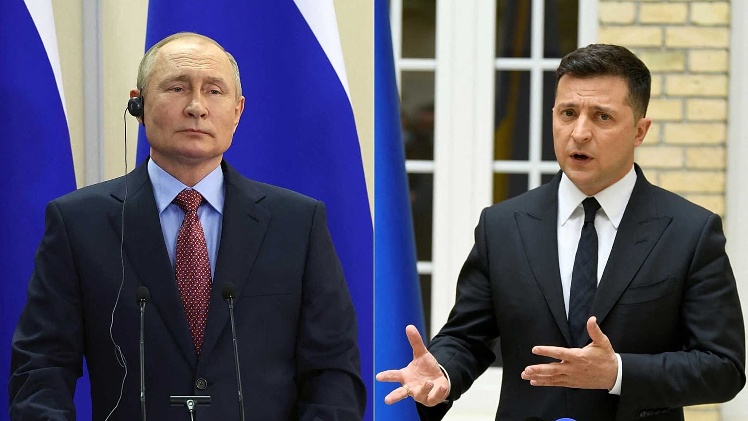  Rusya Devlet Başkanı Vladimir Putin ve Ukrayna Devlet Başkanı Vladimir Zelenskiy