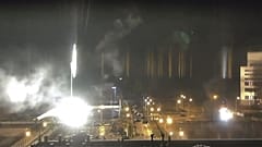 Момент нанесения удара по территории близ Запорожской АЭС