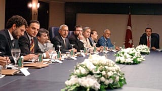 Osman Kavala, Cumhurbaşkanı Erdoğan ile aydınlar toplantısında (Arşiv) 
