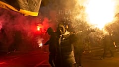 Demonstranten in Belgrad, 4.3.2022