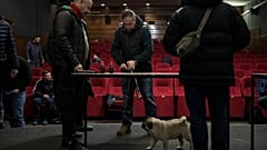 Волонтёры учатся пользоваться оружием на курсах в кинотеатре Львова