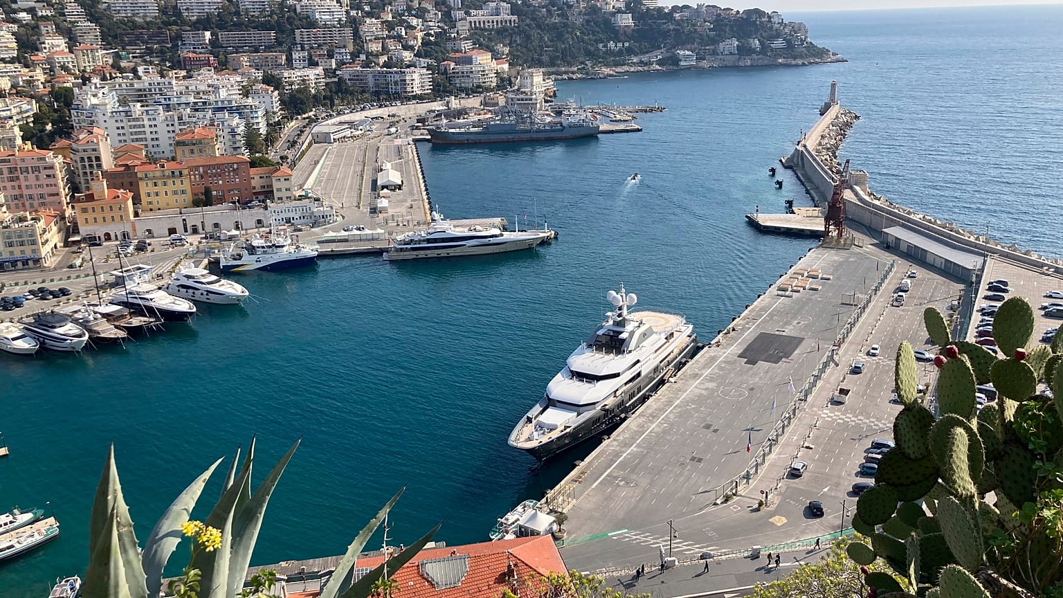 Stella Maris yacht belonging to Rashid Sardarov is docked in Nice, France, Tuesday, March 1, 2022. 