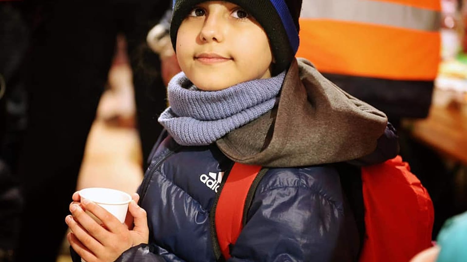 Foto des Jungen aus Saporischschja in der Ukraine, der allein in die Slowakei geschickt wurde