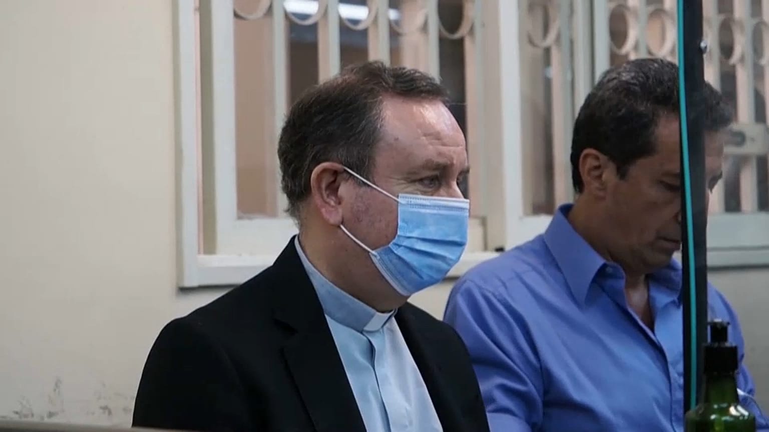 Gustavo Oscar Zanchetta durante el juicio en Salta, provincia del norte de Argentina