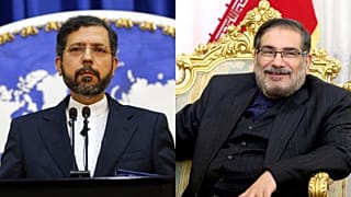 علی شمخانی دبیر شورای عالی امنیت ملی ایران و سعید خطیب‌زاده سخنگوی وزارت خارجه