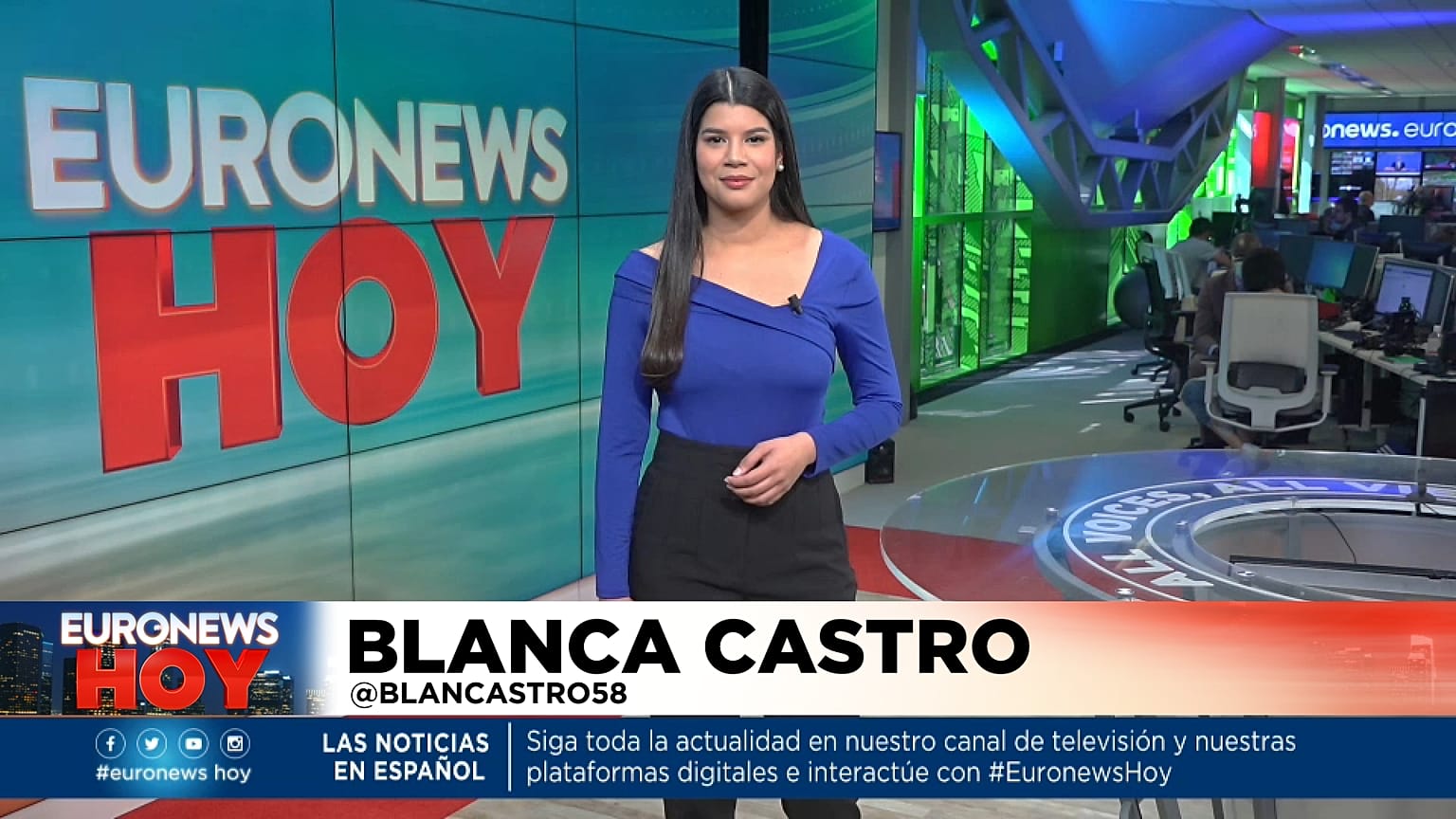 Blanca Castro presenta este lunes Euronews Hoy.