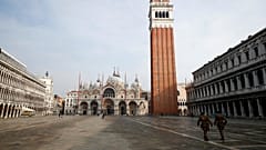 Symbolbild: Leere Markusplatz in Venedig