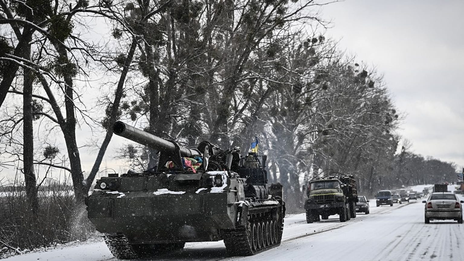 Tanque ucraniano nos arredores de Kiev