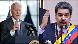 الرئيس الفنزويلي نيكولاس مادورو ونظيره الامريكي جو بايدن.