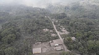 Imagen de la zona afectada por la erupción del volcán