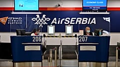 Archive - Un comptoir d'Air Serbia à l'aéroport de Belgrade - 21 mai 2020
