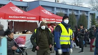 Hilfsleistungen an der slowakisch-ukrainischen Grenze