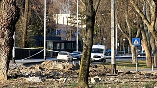 Das Bild vom 11. März zeigt den Aufprall-Ort eines unbemannten Flugobjekts nahe der kroatischen Hauptstadt Zagreb.