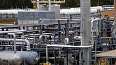 Tanks and pipes move product through the MarkWest Bluestone Gas Processing Plant in Evans City, US.