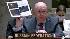 Der russische UN-Botschafter bei der Sitzung an diesem Freitag