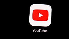 file photo shows the YouTube app 