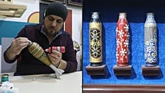 "Botschaft der Liebe": Akram Abu al-Fawz macht aus Waffen wunderschöne Kunst