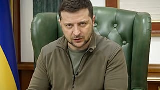 Der ukrainische Präsident bei einer seiner täglichen Videobotschaften am 12. März 2022