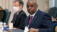 Defense Secretary Lloyd Austin meets with Ukraine's Foreign Minister Dmytro Kuleba at the Pentagon, Tuesday, Feb. 22, 2022, in Washington