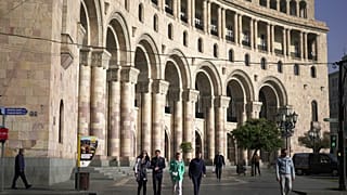 Straßenszene in der armenischen Hauptstadt Eriwan. Mehr und mehr Russen sind dort zu sehen