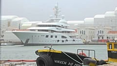 El superyate Valerie en Barcelona, España. 