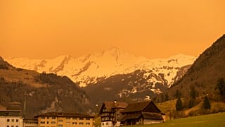 Sahara dust drifts over central Switzerland