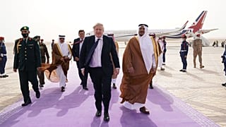 رئيس الوزراء البريطاني بوريس جونسون يصل الرياض، المملكة العربية السعودية
